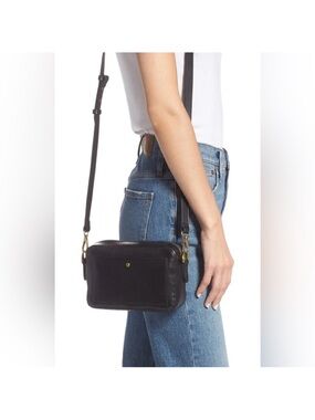 Madewell Black Leather Crossbody Bag